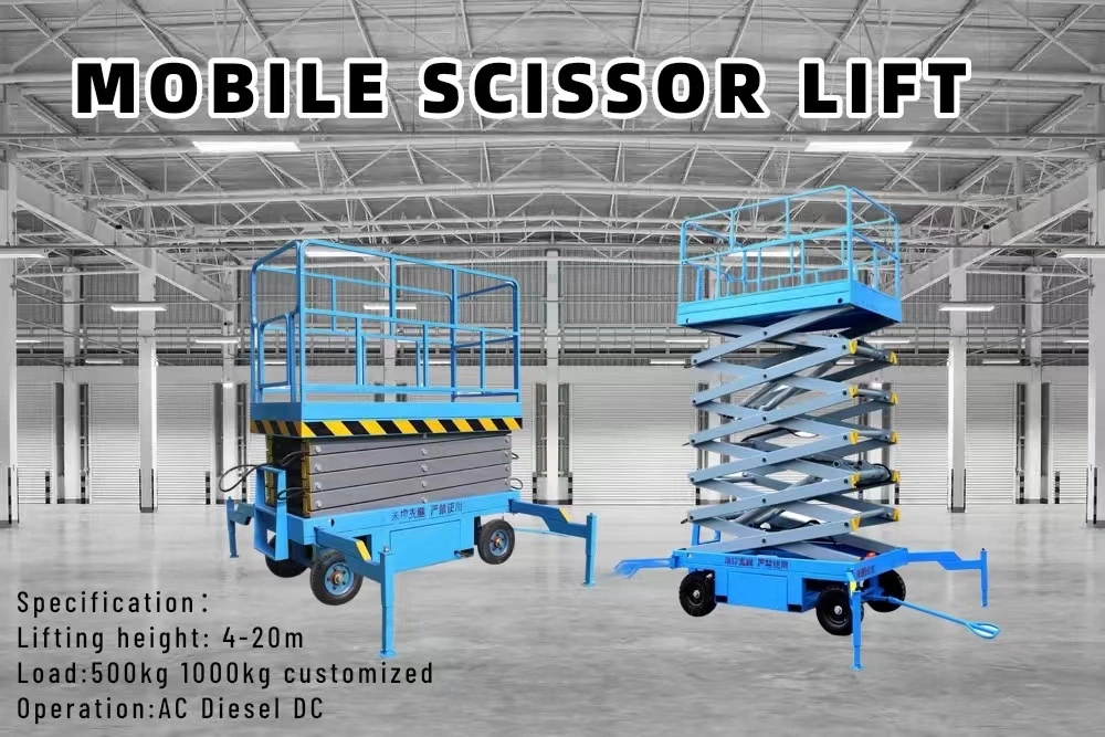 Dymg Mobile Manual Power Scissor Lift Home Elevator