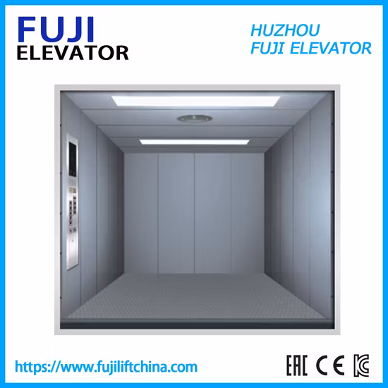 FUJI 3000kg 0.5m/S Passenger Cargo Warehouse Freight Elevator with Good Quality Vvvf Control with Machine Room