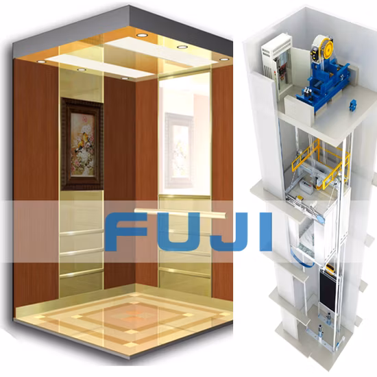 Mirror Etching Residential Passenger Lift Elevator for Building and Home